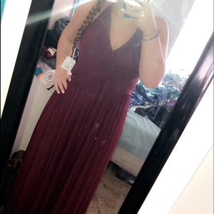 maroon prom dress NWT